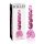 Icicles No. 43 - Dildo de Vidrio con Corazones y Perlas (rosado)