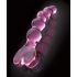 Icicles No. 43 - Dildo de Vidrio con Corazones y Perlas (rosado)