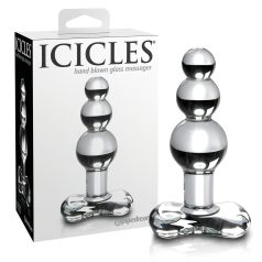   Icicles No. 47 - plug anal de vidrio con triple esfera - transparente
