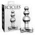 Icicles No. 47 - plug anal de vidrio con triple esfera - transparente