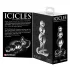 Icicles No. 47 - plug anal de vidrio con triple esfera - transparente
