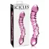 Icicles No. 55 - consolador doble punta - estimulación punto G - vidrio rosa