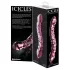 Icicles No. 55 - consolador doble punta - estimulación punto G - vidrio rosa