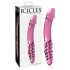 Icicles No. 57 - Dildo de vidrio rosa con doble punta