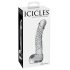 Icicles No. 61 - consolador de vidrio transparente con forma de pene