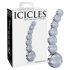 Icicles No. 66 - Consolador de vidrio arqueado con esferas (transparente)