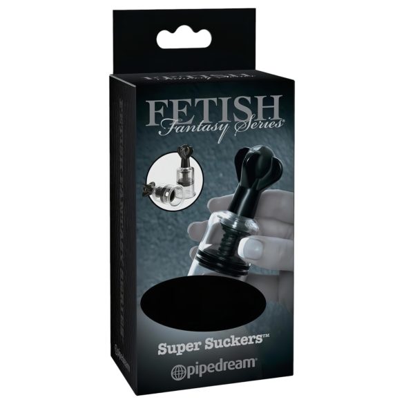 Fetish Super Suckers - Bomba Succionadora de Pezones (negro-transparente)