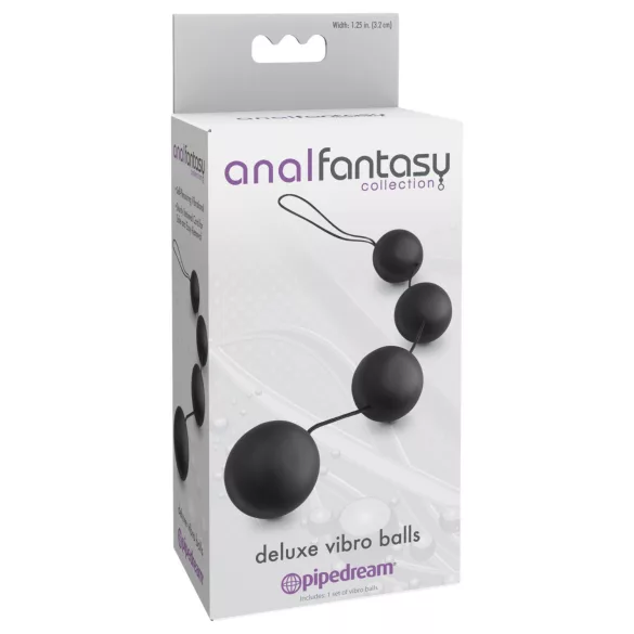 Anal Fantasy - cadena anal con bolas internas (negra)