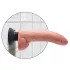 King Cock - Consolador vibrador flexible con ventosa 26cm - color natural