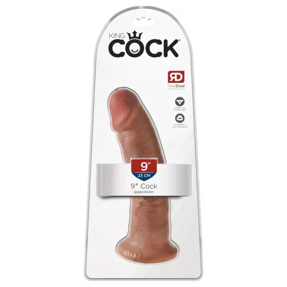 King Cock - consolador realista con ventosa - 23cm - color oscuro natural