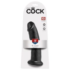   King Cock - consolador realista con ventosa - silicona negra 23 cm