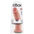 King Cock 10 - Gran consolador ventosa (25cm) - natural
