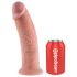 King Cock 10 - Gran consolador ventosa (25cm) - natural