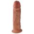 King Cock 10 - gran consolador con ventosa (25cm) - color oscuro natural