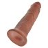 King Cock 10 - gran consolador con ventosa (25cm) - color oscuro natural