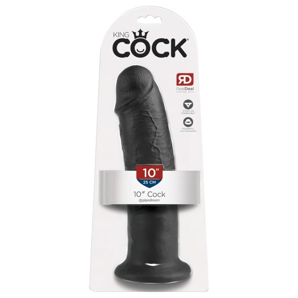 Rey Cock 10 - Consolador con ventosa (25cm) - negro