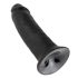 Rey Cock 10 - Consolador con ventosa (25cm) - negro