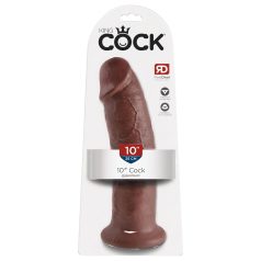   King Cock - dildo realista con ventosa grande - 25cm - marrón