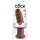King Cock - dildo realista con ventosa grande - 25cm - marrón