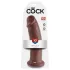 King Cock - dildo realista con ventosa grande - 25cm - marrón