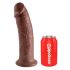 King Cock 10 - gran consolador con ventosa (25cm) - marrón