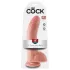 King Cock 9 - gran consolador con ventosa y testículos (23 cm, color natural)