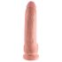 King Cock 9 - Gran consolador natural con ventosa y testículos (23 cm)