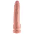 King Cock 9 - gran consolador con ventosa y testículos (23 cm, color natural)