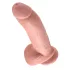 King Cock 9 - gran consolador con ventosa y testículos (23 cm, color natural)