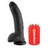 Dildo realista King Cock 23cm con ventosa - negro