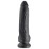 Dildo realista King Cock 23cm con ventosa - negro