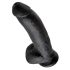 Dildo realista King Cock 23cm con ventosa - negro