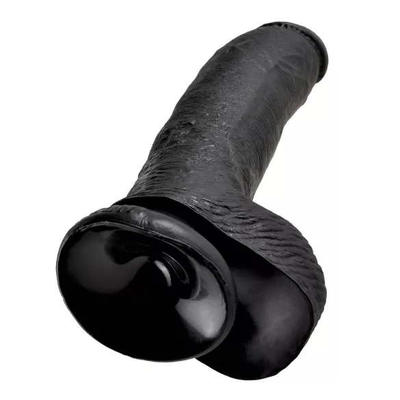 King Cock - consolador realista con ventosa y testículos - 23cm negro