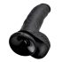 Dildo realista King Cock 23cm con ventosa - negro