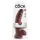 King Cock - consolador realista con testículos y ventosa - 23cm marrón