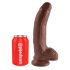 King Cock 9 - consolador marrón con ventosa y testículos (23cm)