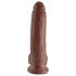 King Cock 9 - consolador marrón con ventosa y testículos (23cm)