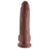 King Cock - consolador realista con testículos y ventosa - 23cm marrón