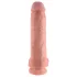 King Cock 11 - consolador realista con ventosa y testículos - 28 cm - color piel