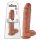 King Cock 11 - consolador con ventosa y testículos (28cm) - tono oscuro natural