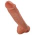 King Cock 11 - consolador con ventosa y testículos (28cm) - tono oscuro natural