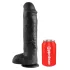 King Cock - Dildo realista con testículos y ventosa 28 cm - negro