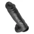 King Cock - Dildo realista con testículos y ventosa 28 cm - negro