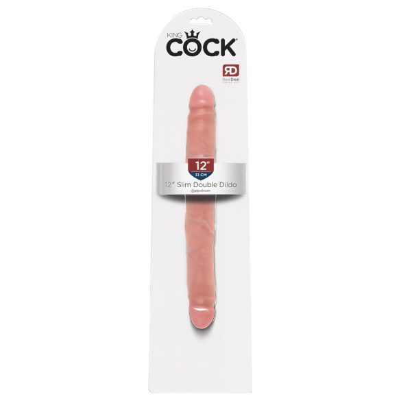 King Cock 12 Slim - Doble Consolador Realista (31cm) - Natural