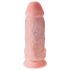 King Cock 9 Gordo - consolador con ventosa y testículos (23 cm) - natural