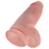 King Cock - consolador realista con testículos y ventosa - 23cm color piel