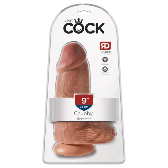 King Cock - consolador realista con ventosa - 23cm - tono oscuro