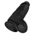 King Cock - consolador realista con ventosa y testículos - 23 cm - negro