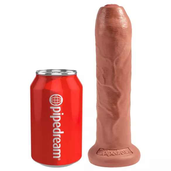 King Cock - dildo realista - 18 cm - color oscuro natural
