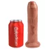 King Cock - dildo realista - 18 cm - color oscuro natural